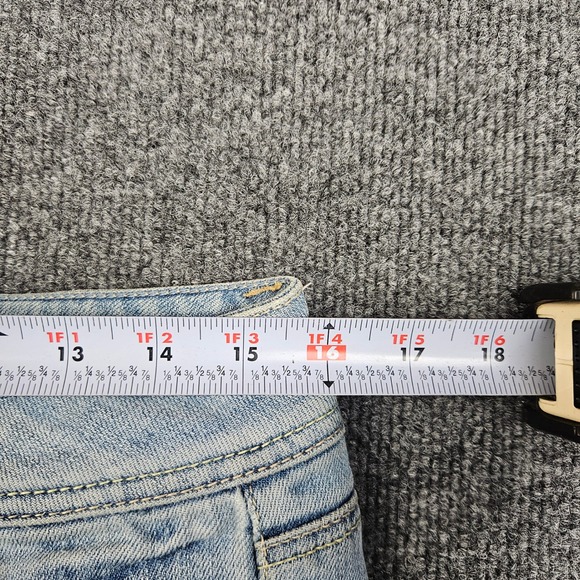 American Eagle Kick Boot Jeans Women's 8 SHORT Stretch Light Wash Low Rise Blue - Picture 3 of 10